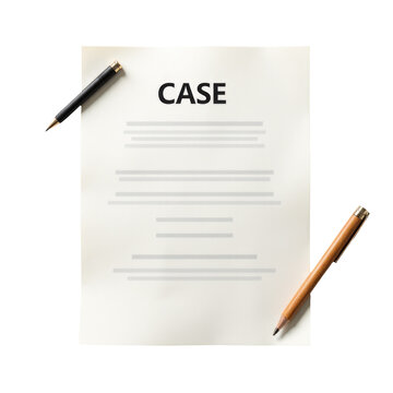 A piece of paper with handwritten notes about case law, possibly for study or research purposes