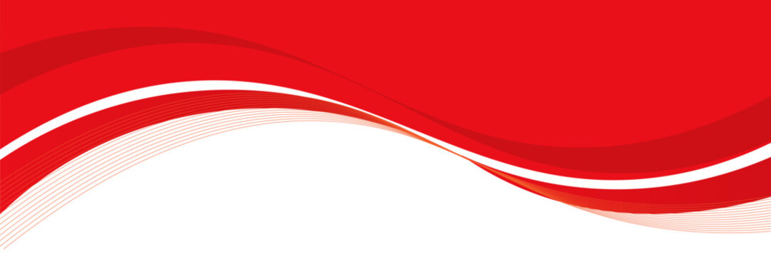 Vector red line background curve element with white space for text and message design, overlapping layers. Eps10