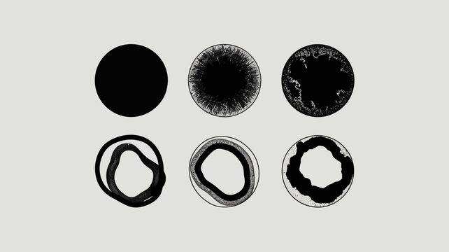Abstract medical eye scan and iris patterns in black and white