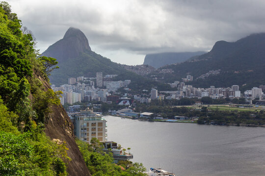 Lagoa Neighborhood from the Urubu Viewpoint, Catacumba Park - Rio de Janeiro, Brazil