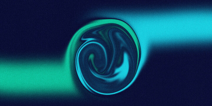 Grainy gradient texture colorful liquid metal swirl with thermal blur trendy abstract background for modern designs