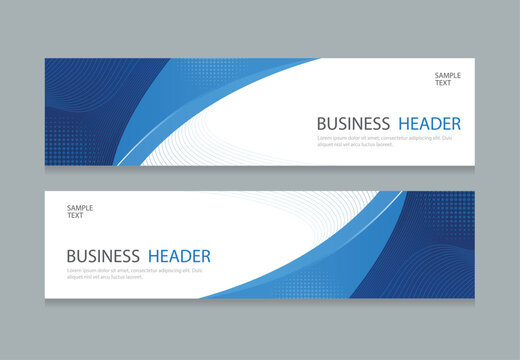 Modern Abstract Business web Banner Template Set