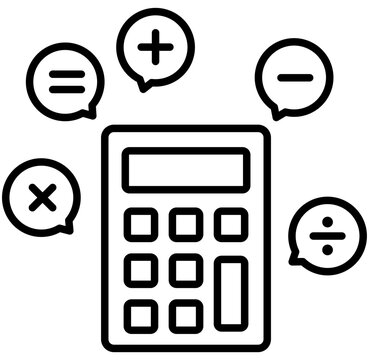 電卓・計算機のお金・マネーアイコンイラスト記号