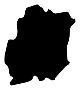 A contour map of Essonne. French department silhouette