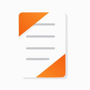Document Icon with Orange Corners