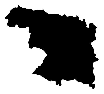 A contour map of Zamora. Spanish province silhouette