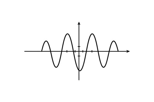 Wave Function Visualization: An abstract illustration showcasing a classic sine wave, a fundamental concept in mathematics and science, representing oscillations and periodic phenomena.