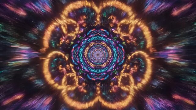 Hypnotic Psychedelic Tunnel of Light and Color 2.