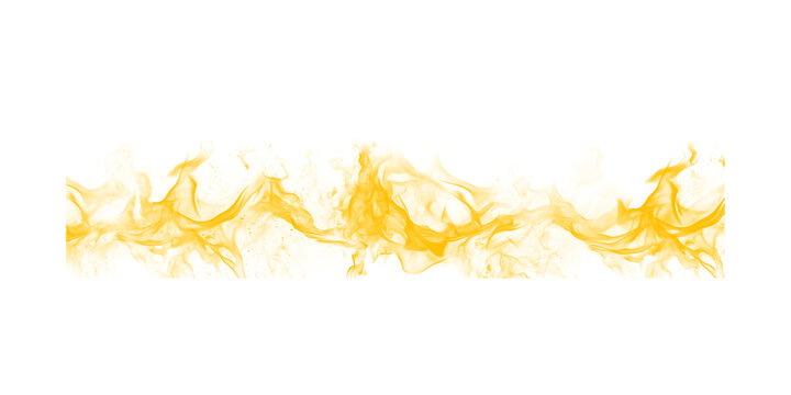 Vibrant golden fire and smoke wisps create a glowing abstract horizontal border on a dark black background frame layouts