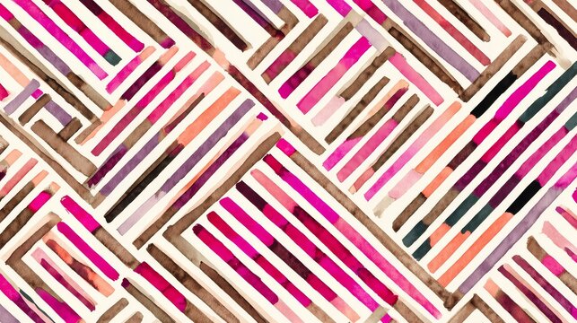 Richly colored watercolor pattern with slanted polygonal bands, glowing textures, subtle granulation and premium abstract-art finish.