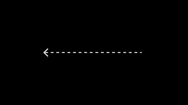  Left arrow direction icon with dotted line pointing animation. Download sign. Download direction arrows symbol. arrow button icon  Left arrow signal animation. download icon sign 4k video