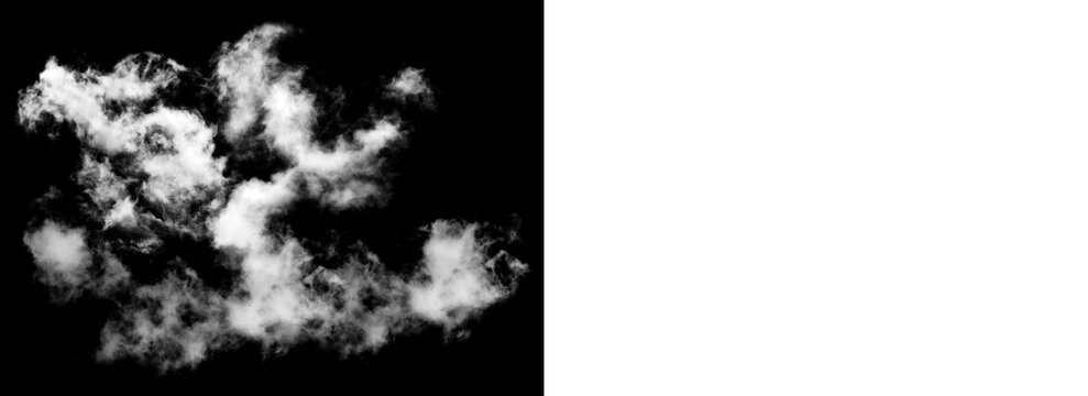 White smoke clouds in the air floating freely in a room  no background transparent background
