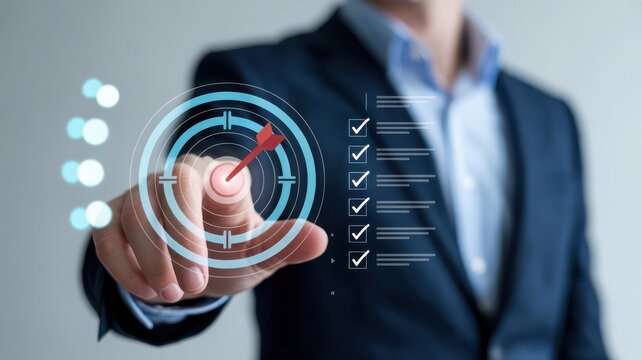 Person using digital facial recognition technology