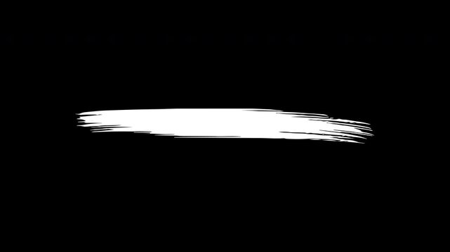 hand painting ink brush stroke rectangle animation. alpha channel 4k video