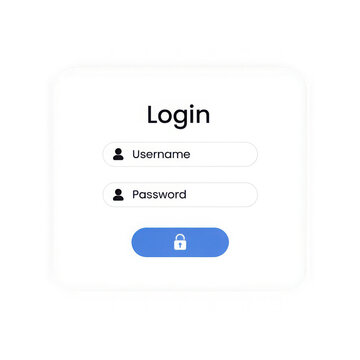 Minimal login form with user icon and button