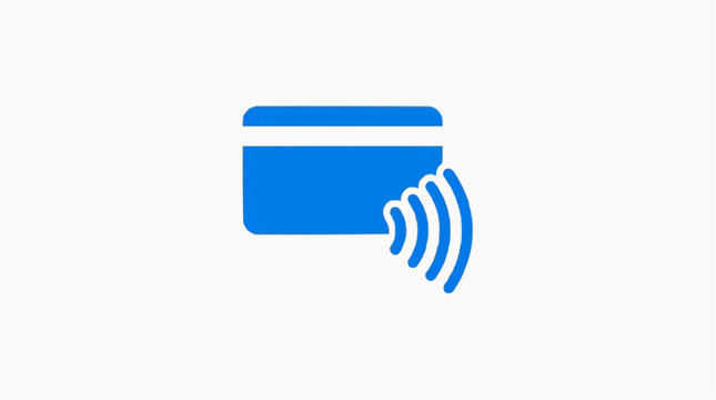 Contactless Payment Icon: A modern digital rendering of a contactless payment icon, illustrating the ease and convenience of digital transactions.
