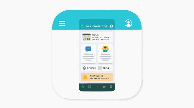 Digital Interface: User interface of a mobile application with various functions and settings. The clean design and intuitive layout offer a seamless user experience.