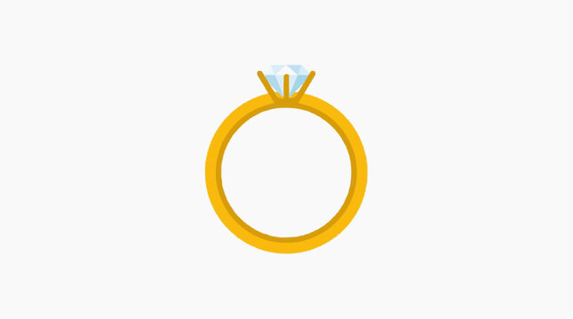 Shining Gold Engagement Ring: A beautifully rendered image of a gold engagement ring with a dazzling diamond, symbolizing love, commitment, and the promise of forever.