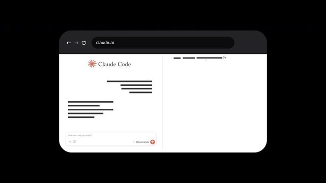 Animated 3D Claude Code Generating for Browser Concept | Alpha channel