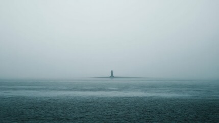 Fototapeta premium Lighthouse on a Foggy Coast