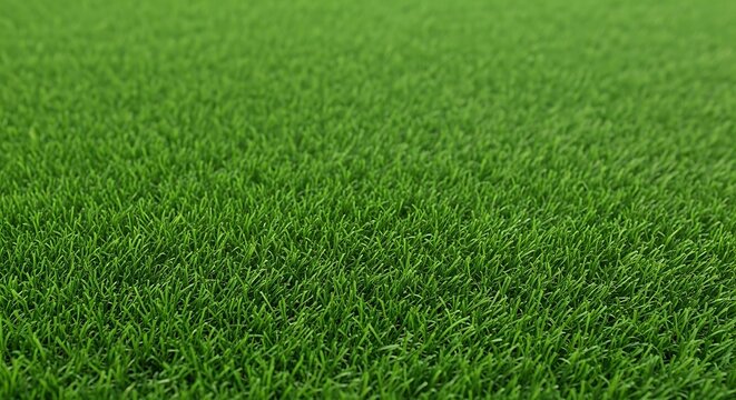Soccer football field turf close up vibrant green artificial grass texture for sports photography