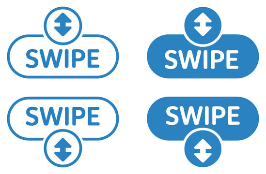 swipe arrow navigation button icon set
