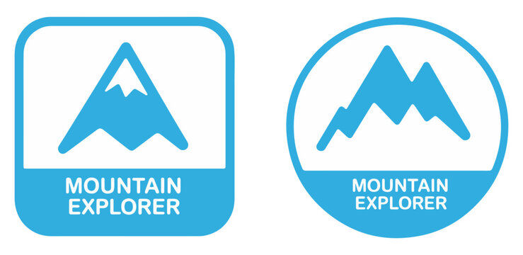 mountain explorer peak summit adventure logo icon