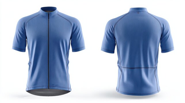 Sport cycling jersey flat lay mockup for apparel design with blank panels