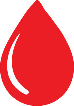 Red teardrop shape with white highlight  symbol  icon  graphic  design element