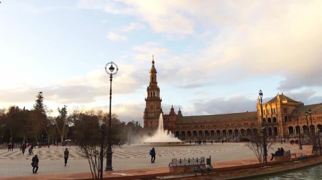 Spain Square in Maria Luisa Park, Seville, Spain