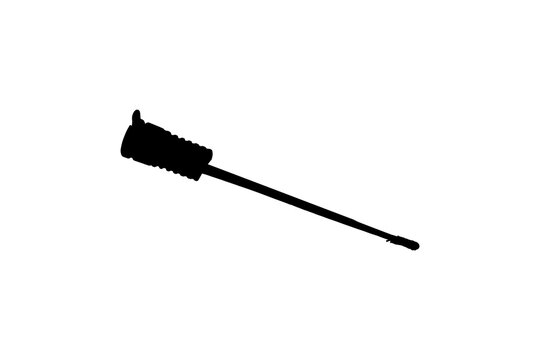 Black Silhouette of a Surgical Trocar Instrument