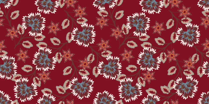 textile, retro, branch, summer, green, tree, spring, decor, vintage, flower, ornament, leaves, art, plant, illustration, nature, texture, design, wallpaper, decoration, floral, pattern, seamless, vect