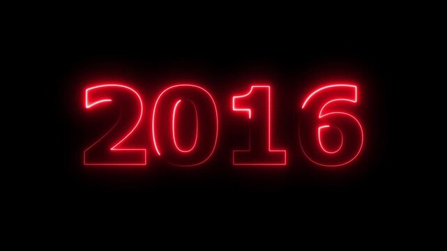 Neon Numbers Text