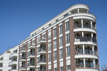 Neubau, Wohnungen, Balkone, Cantianstraße, Prenzlauer Berg, Bezirk Pankow, Berlin, Deutschland © Frank