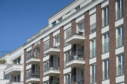 Neubau, Wohnungen, Balkone, Cantianstra&szlig;e, Prenzlauer Berg, Bezirk Pankow, Berlin, Deutschland