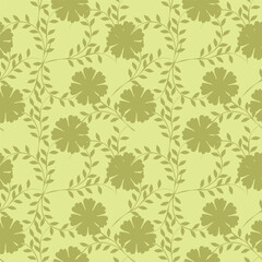 Fototapeta premium Seamless flowers pattern in vector. Abstract flower pattern design 
