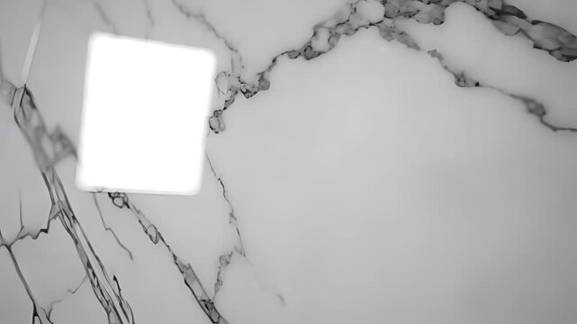 Closeup of a polished white marble surface with elegant grey veins.