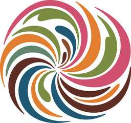 Obraz premium Swirling abstract pattern in warm autumn colors colorful