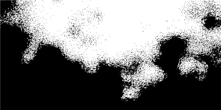 Vector Abstract snow on black, high contrast art with unique fluffy design over black background suitable for artistic backdrop.