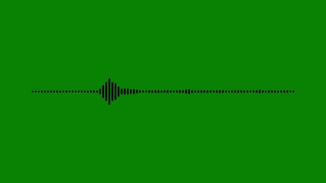Abstract sound spectrum waveform loop, green screen audio frequency overlay, modern rhythm equalizer display, smooth voice signal animation, seamless streaming motion graphics video loop effect.