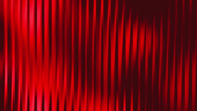 Reeded glass red neon wave motion background, fluted glass effect animation, abstract crimson light curtain fractal pattern, futuristic seamless overlay
