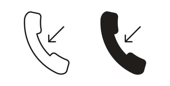 Incoming Call icon vector design elements. icon in flat and line style.