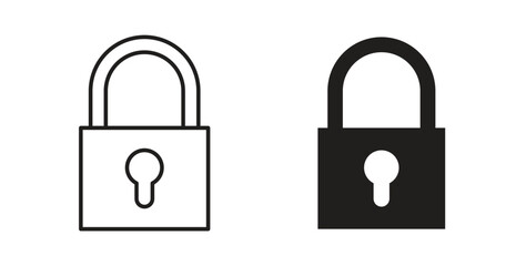 Lock icon vector design elements. icon in flat and line style. © hiru