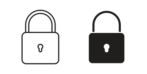 Lock icon vector design elements. icon in flat and line style. © hiru