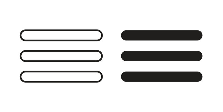 Menu icon vector design elements. icon in flat and line style.