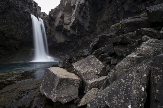 Folaldafoss waterfall, Berufj&ouml;r&eth;ur, East Fjords, Iceland