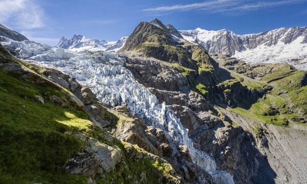High alpine mountain landscape, Lower Arctic Ocean, glacier tongue, Bernese Oberland, Switzerland