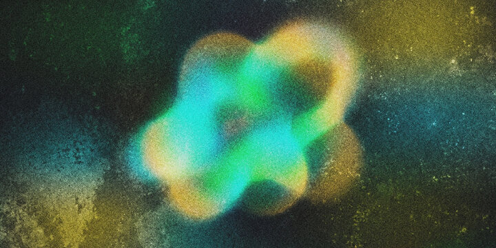Abstract fluid art swirling in vibrant green and yellow colors on dark background