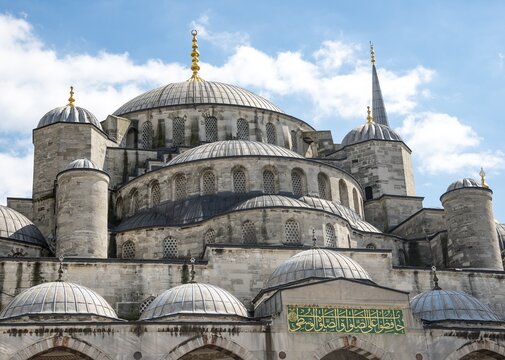 Domes of the Sultan Ahmed Mosque, Blue Mosque, Istanbul, Turkey