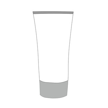 Minimal Cosmetic Tube Packaging Mockup Design | Blank Skincare Cream Tube Template